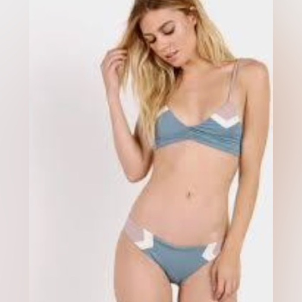 L Space Color Block Bikini in Slated Glass